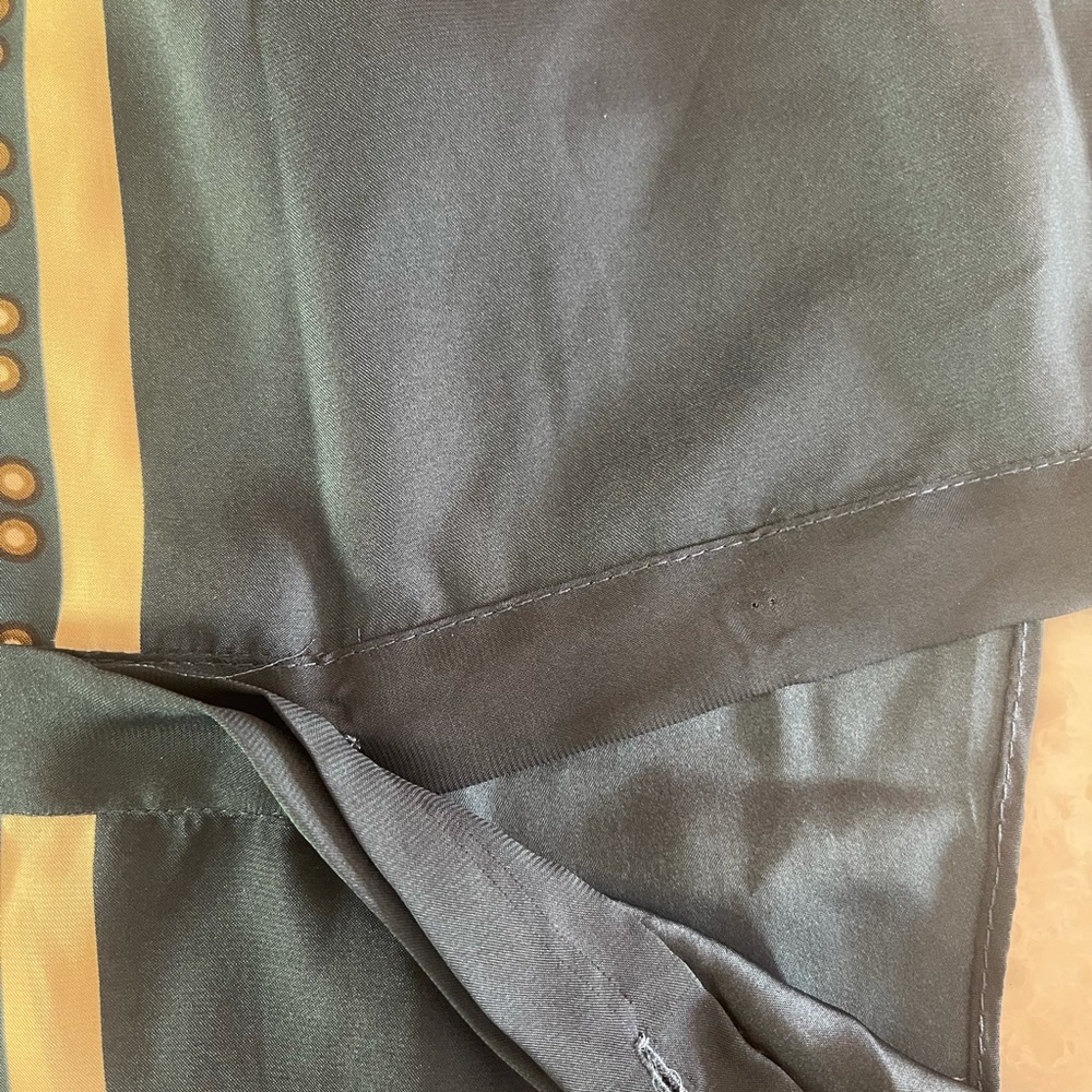 Eeuc Zara Silky Patterned Button Down Blouse - image 3